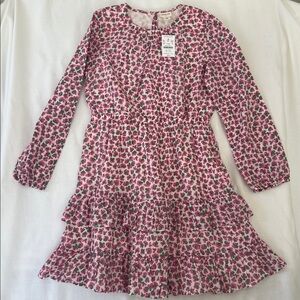 NWT Crewcuts Pink Floral Cotton Dress Sz 12
